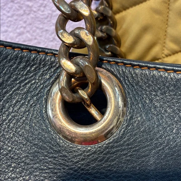 Valentino Black Leather Shoulder Bag with Chain Straps - Picture 3 of 13